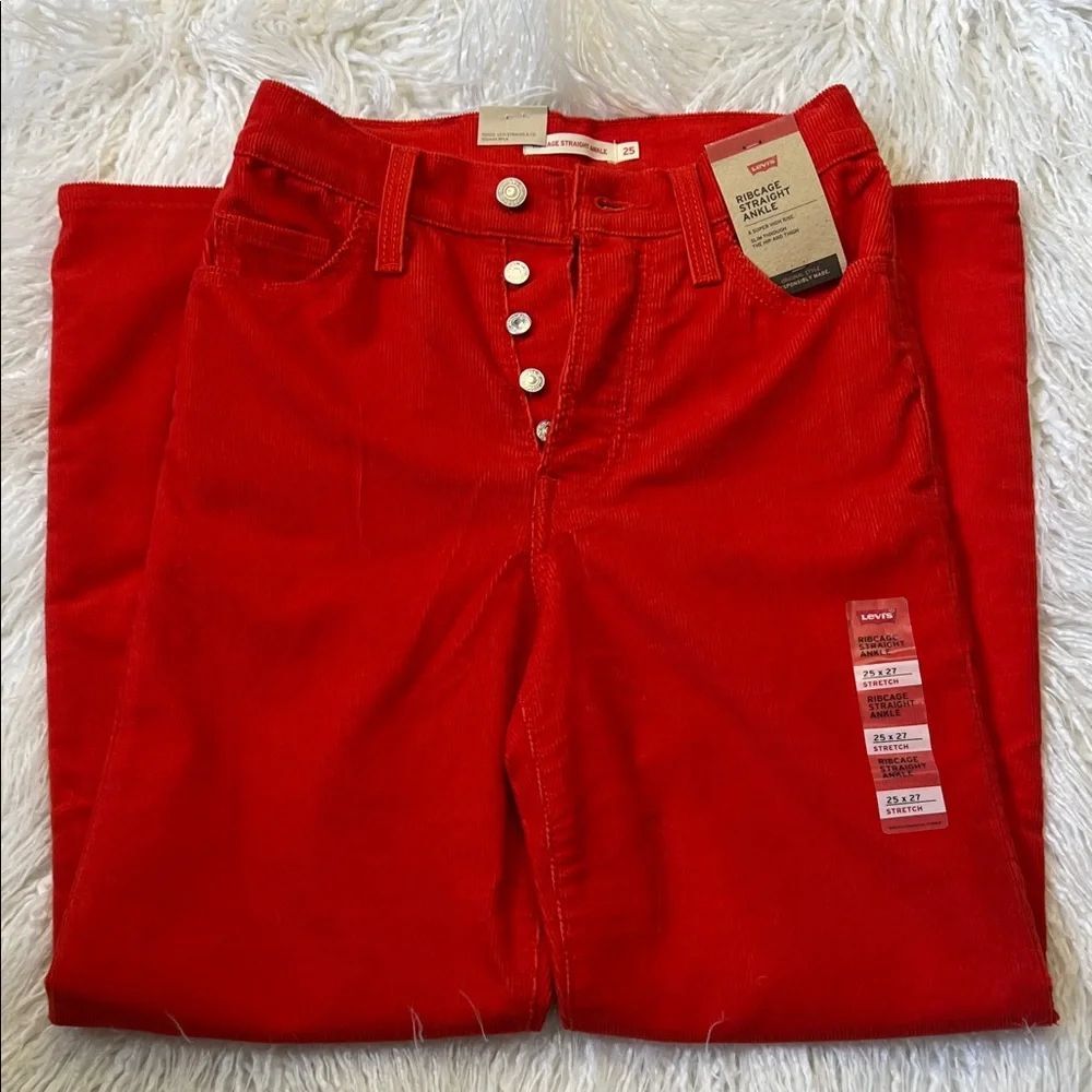 * Levi's Men's Bright Red Corduroy Pants